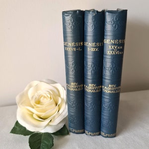Genesis Books, Ein Kommentar zur Andacht von W. H. Griffith Thomas, 1909, 1913 & 1914 The Religious Track Society, Antique Hardcover Buch, Geschenk