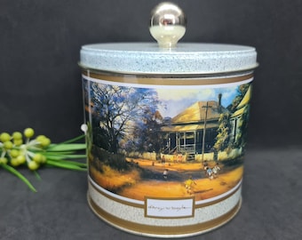 D'Arcy W. Doyle Tin, 1997 Vintage Metal Round Collectable Tin, Anzac Biscuits, Excellent condition, Made in Australia, Great Gift