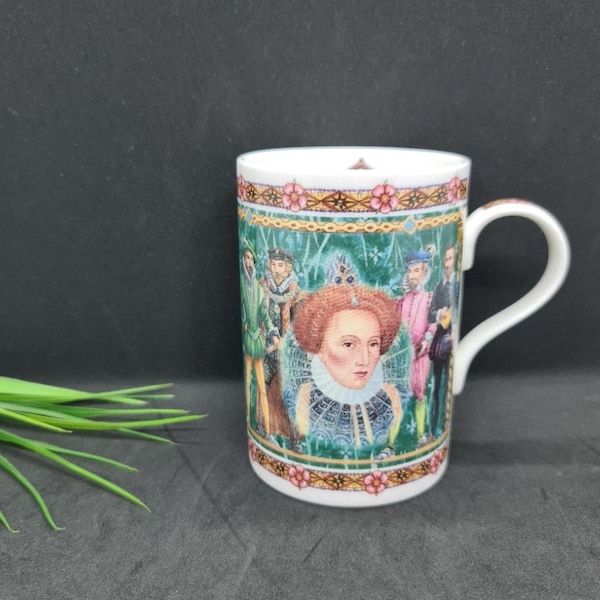 Queen Elizabeth I Mug / Cup, James Sadler Fine Bone China, Made in India, Kings & Queens, Collectable Mug, Great Vintage Gift, New
