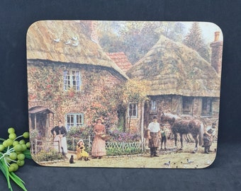 英語のプレースマット、ヴィンテージのコレクターズアイテムの小さな