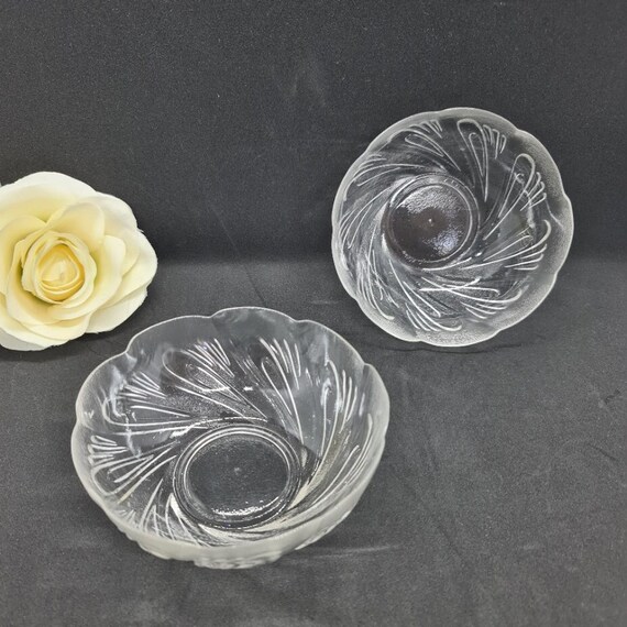 Glass Bowls KIG Vintage Glass Snack Bowls Design Etsy