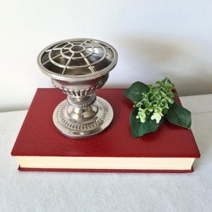 Silver Potpourri Bowl, Vintage Collectable Rose Bowl, Incence or Flower Vase, Rare Small Silver Home Decor, Excellent condition, Great gift