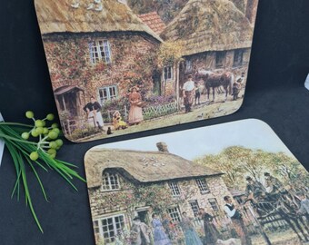 英語のプレースマット、ヴィンテージのコレクターズアイテムの小さな