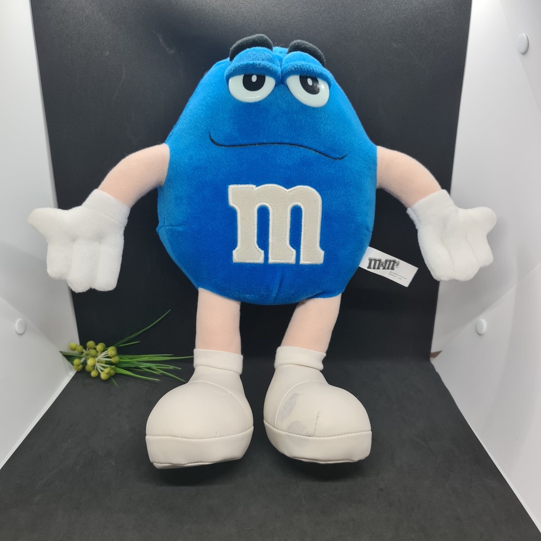 M&M Plush Toy Blue Peanut Vintage 2001 Stuffed Rare Large Etsy