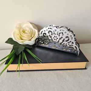 Silber Serviettenhalter, Mid Century Vintage Serviettenhalter aus Chrom, Geschirr, tolles Geschenk