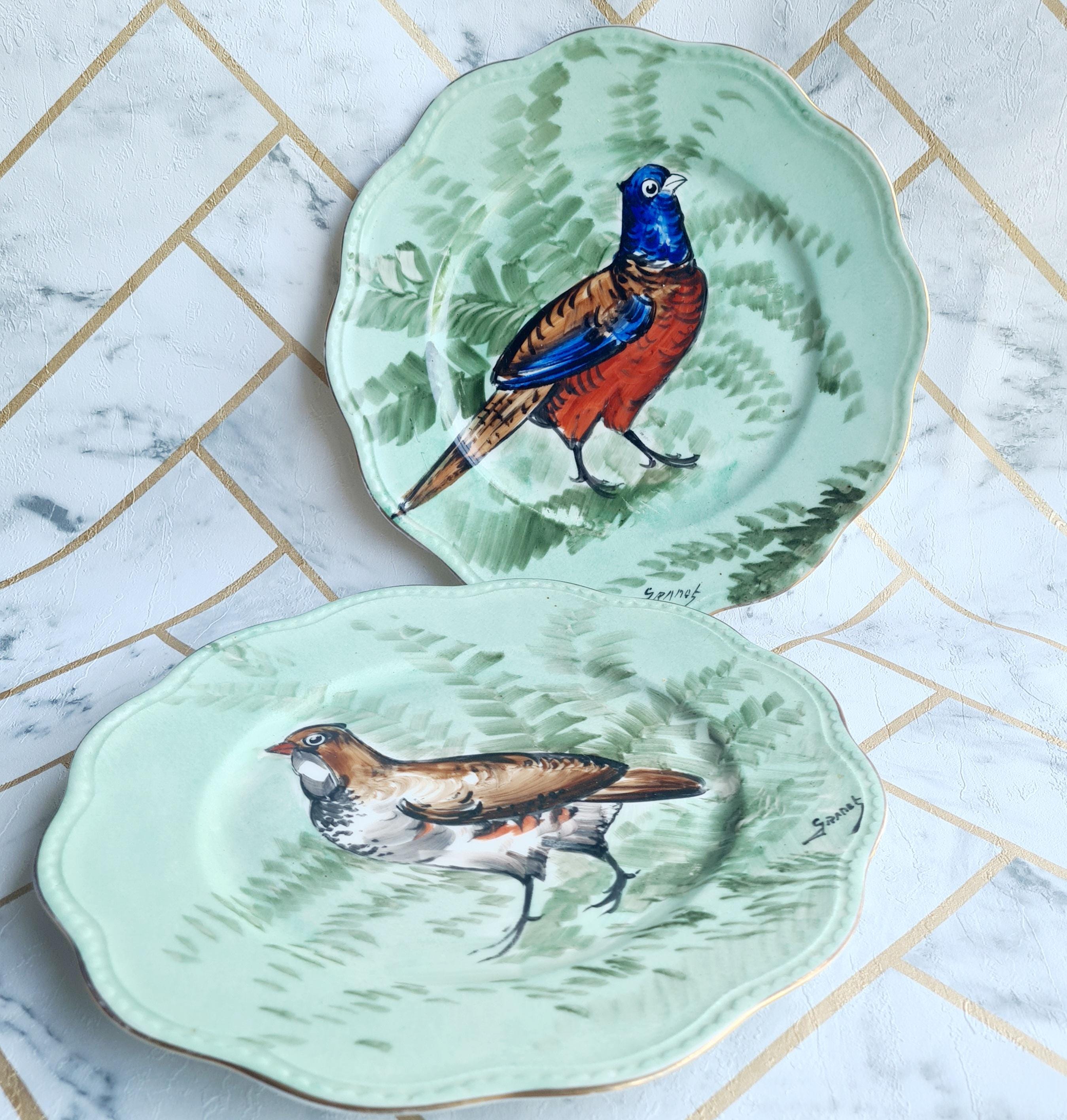 TRÈS RARE 6 Superbes Assiettes plates KG Lunéville modèle BRIENNE Décor