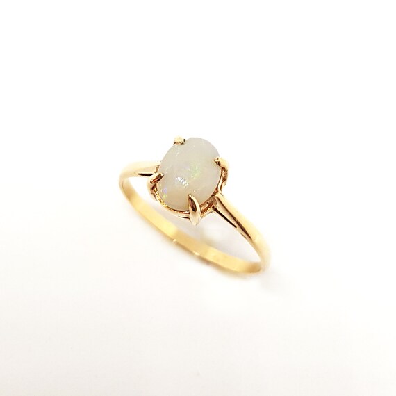 Vintage Opal Ring Gold 9ct October Birthstone Rin… - image 3
