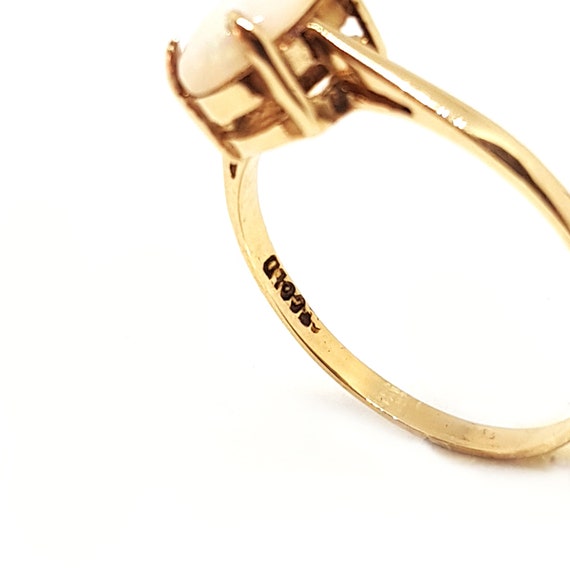 Vintage Opal Ring Gold 9ct October Birthstone Rin… - image 6