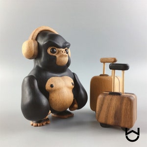 Wooden gorilla/Handmade gift /Home decoration /Christmas