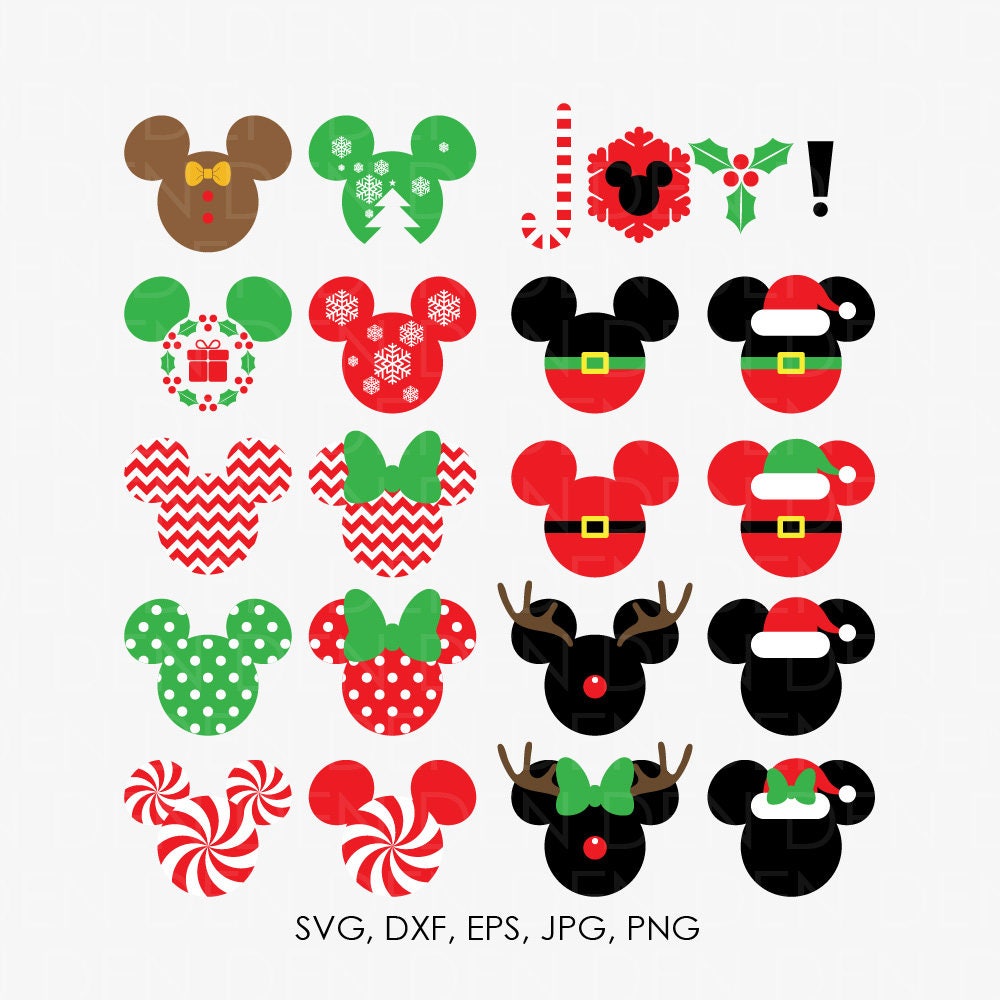 Download Mickey Christmas SVG DXF Mickey Christmas Clipart Mickey ...