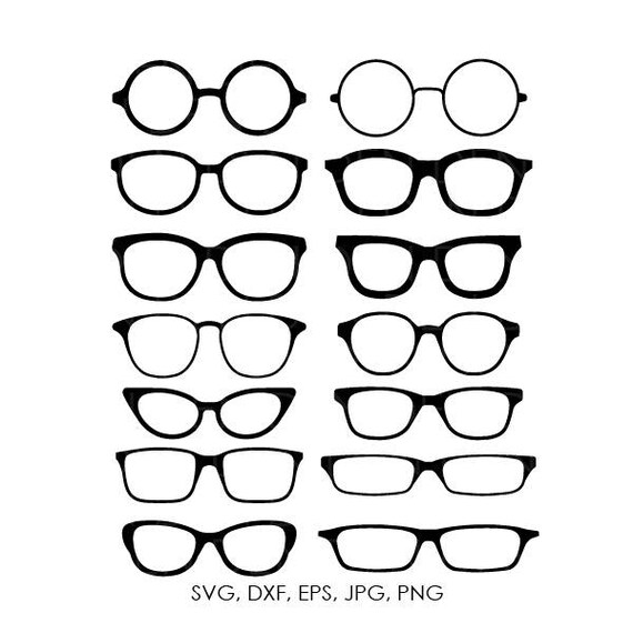 Download Glasses Silhouettes SVG glasses clipart eyeglasses Glasses ...