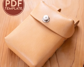 Patron PDF pochette de ceinture en cuir une pièce sans coutures