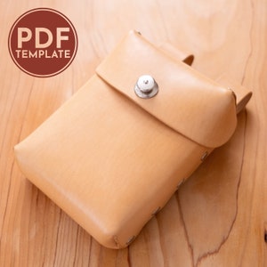 Patrón PDF para una bolsa de cuero para cinturón de una sola pieza sin costuras