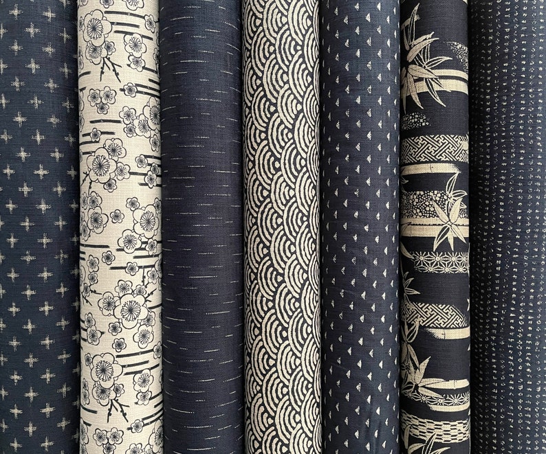 Nara Homespun Traditional Japanese Wagara Dash Design Fabric Etsy