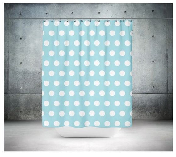 Hand Designed And Custom Printed Retro Baby Blue Polka Dot Etsy