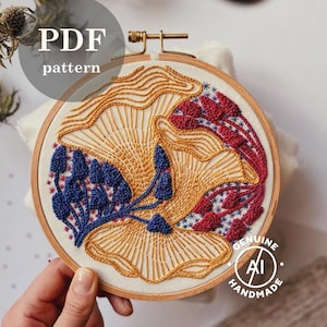 Pilz Stickdatei: Pilz-Stickerei, Handarbeit, Handarbeit