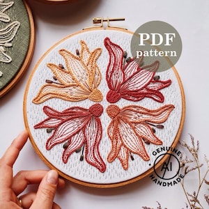 Wild Lilies Handstickerei Anleitung: Blumige DIY-Stickerei (PDF Download)
