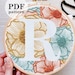 Floral Letter r Hand Embroidery Pattern / Digital PDF Download ...