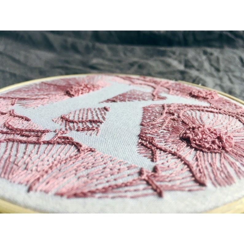 Floral Letter K Hand Embroidery Pattern Digital PDF Download Instant Download Floral Hand Embroidery Detailed DIY Monogram Hoop Art
