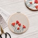 Spring Flowers Hand Embroidery Hoop / Modern Hand Embroidery Wall Art / Colourful Floral Hoop 