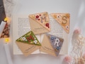 Personalized Felt Corner Bookmark: Hand Embroidered Initial Page Holder / Original MoodyGreen design product logo