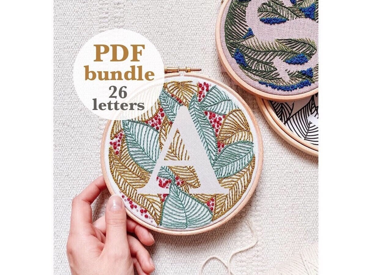 Mini KIT: Hand Embroidered Corner Bookmark / Custom Letter Felt