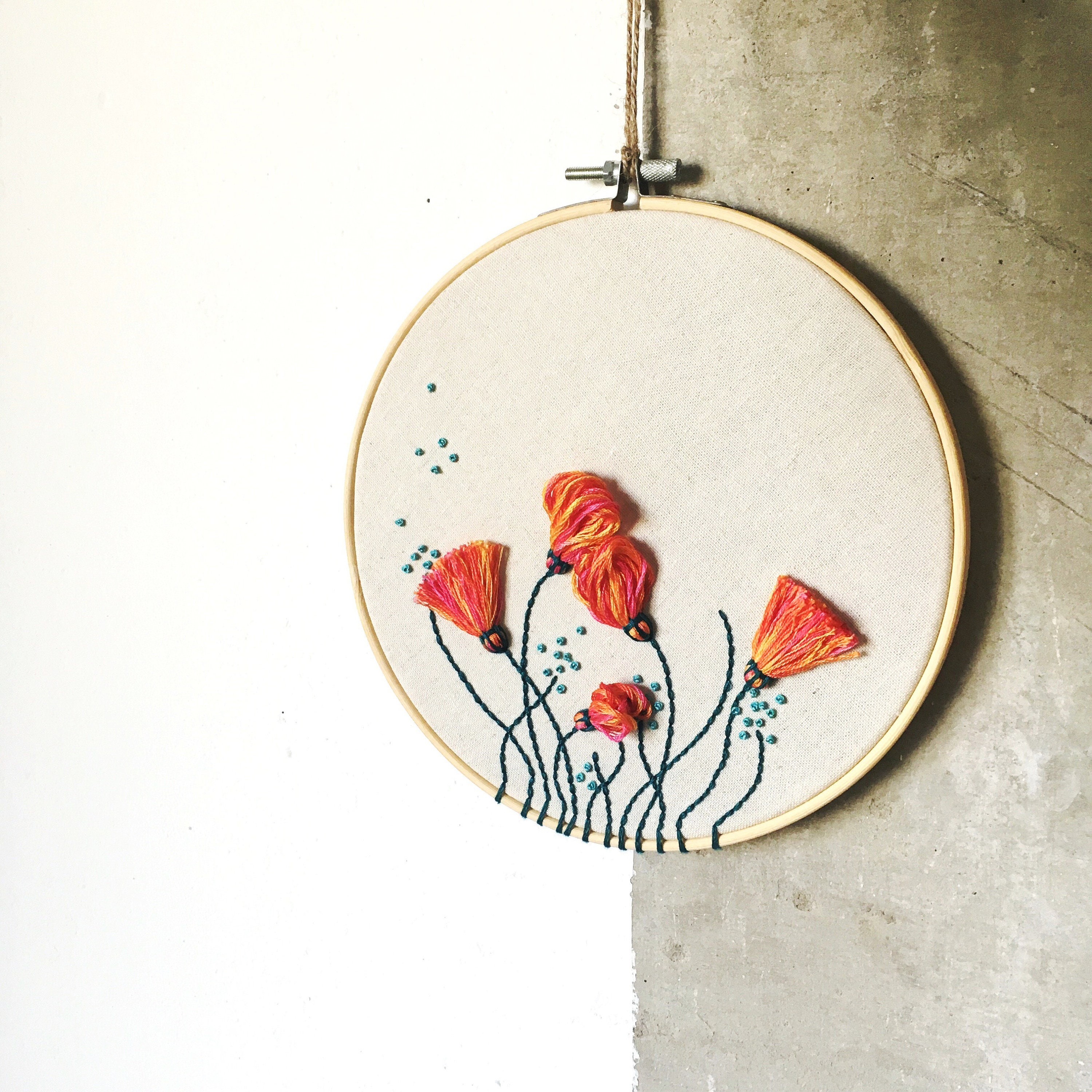 Spring Flowers Embroidery Pattern: Easy Hand Stitch DIY Hoop Art (PDF ...