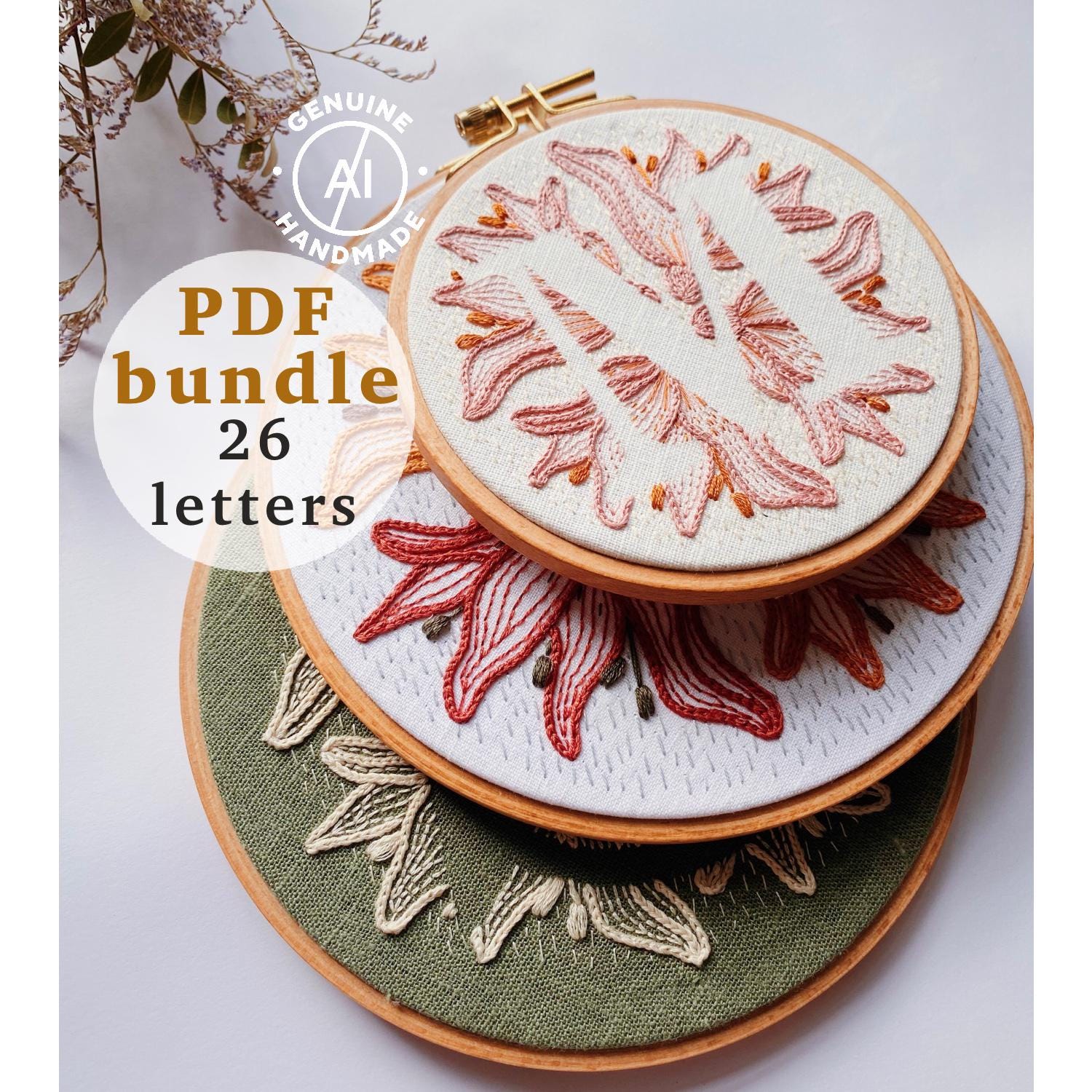 Handcrafted embroidery, brand new and never worn with original packaging Minimalist Botanical Packaging Design for Why Not Stitching  main image 3