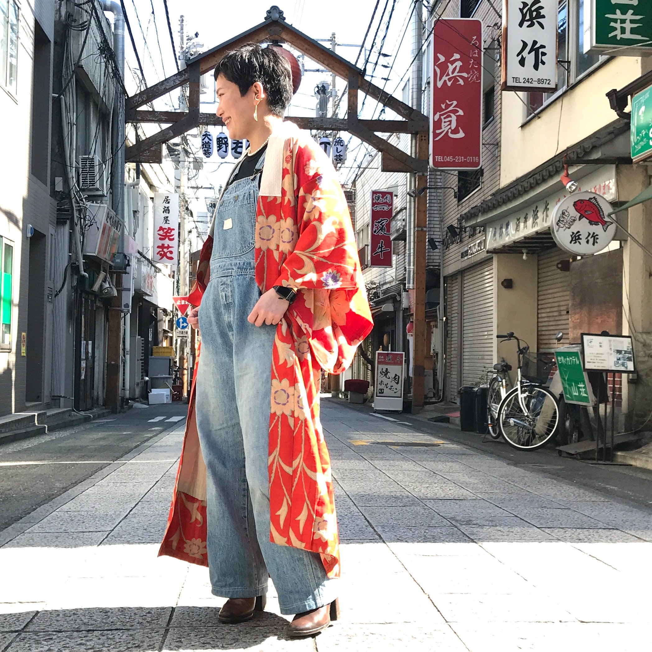 オーダー用 Antique Japanese Juban Kimono, Silk Juban, With Handmade