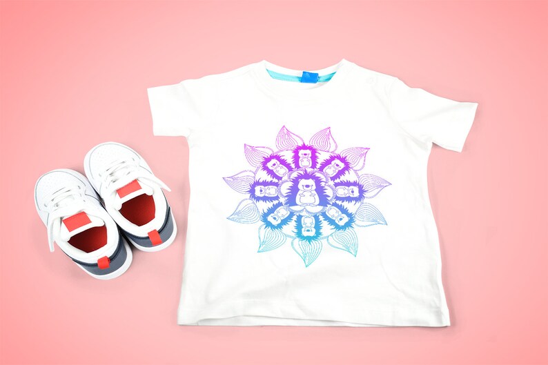 Download Mandala out of hedgehog and flowers Svg Cut File Mandala ...