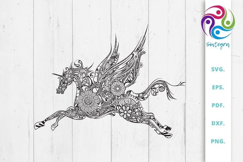 Download Gorgeous Zentangle Unicorn Svg Cut File Unicorn Vector | Etsy