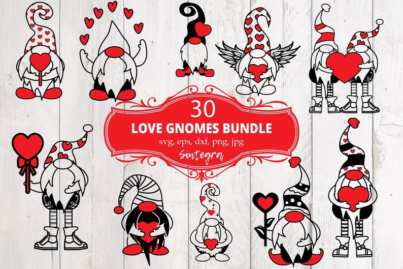 Download 30 Valentine Love Gnome Svg Bundle Valentine Love Gnome ...