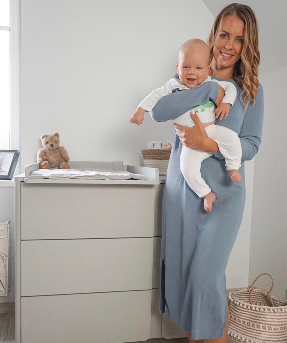 Grey Nursery Dresser With Changing Unit: Modern Baby Furniture