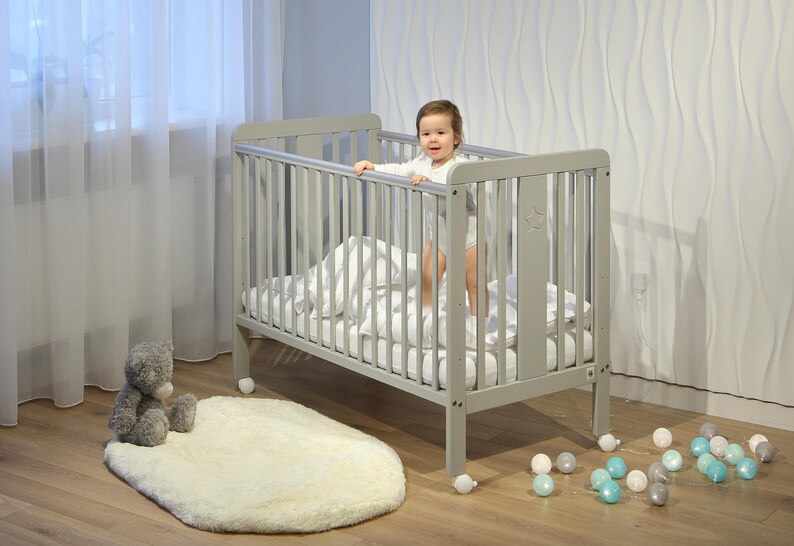 natural wood crib