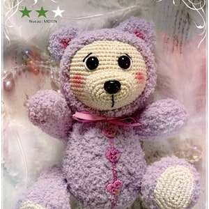 Tutorial, pattern, crochet pattern, amigurumi: Didine the sweet bear!