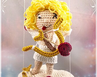 Tutoriel, patron, modèle au crochet : Le petit Cupidon maladroit