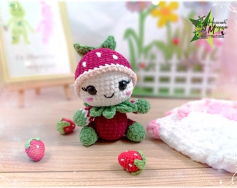 Amigurumi crochet pattern tutorial: The Strawberry Sleep