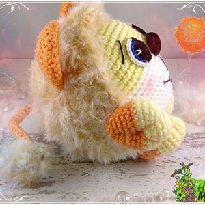 tutorial, pattern, crochet pattern, amigurumi: the big pelz croch' Marjan the lion image 4