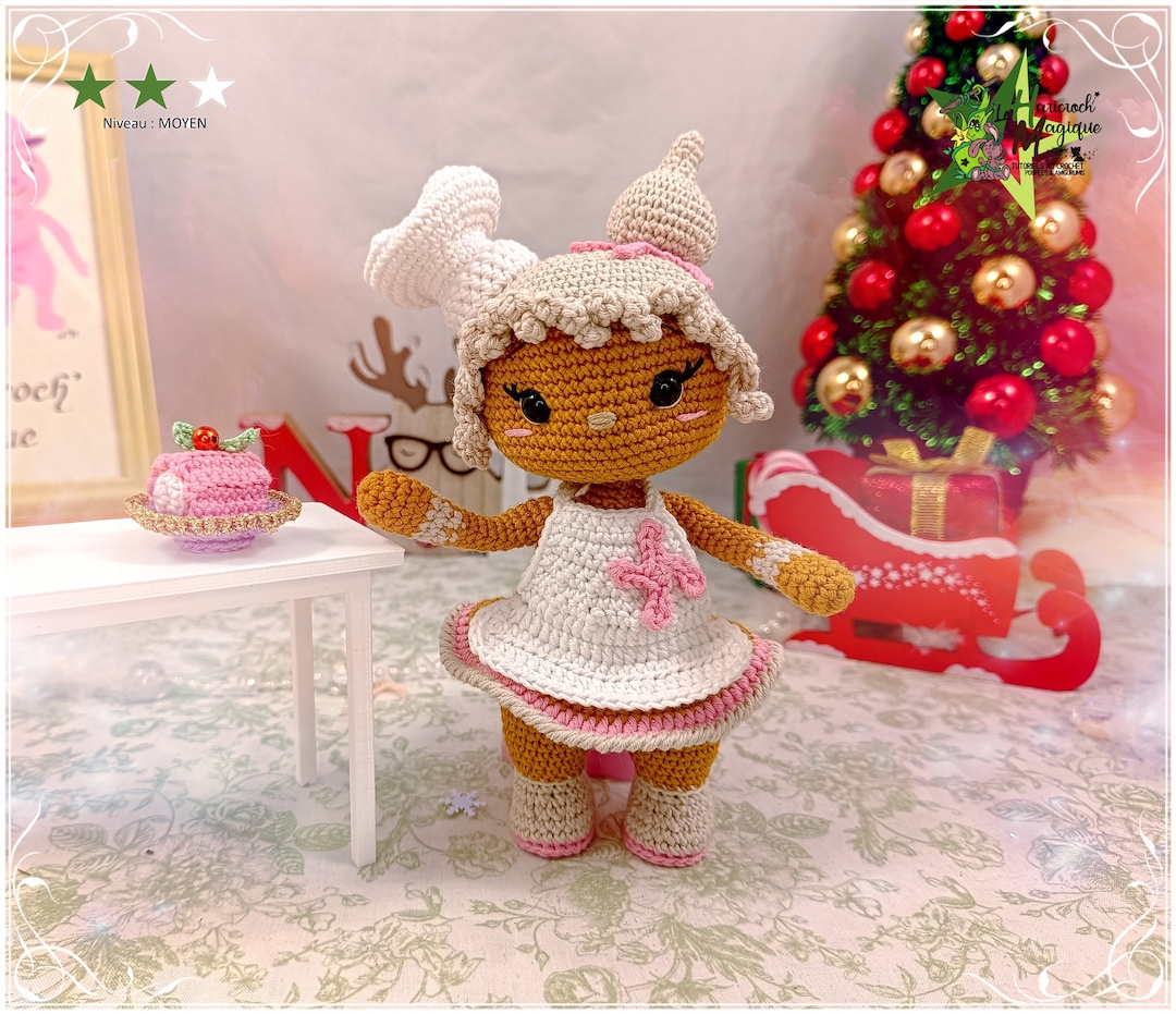 Gingerbread Lady Pattern Tutorial, Pattern, Crochet Model, Amigurumi: Gingerbread Lady - Etsy