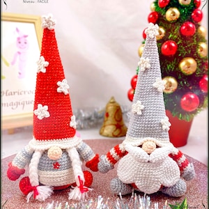 Tutorial, pattern, crochet pattern, amigurumi: Christmas gnomes