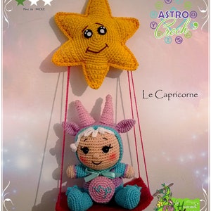 Tutorial, patroon, haakmodel, amigurumi: astrologisch teken, Astro Croch' Steenbok afbeelding 1
