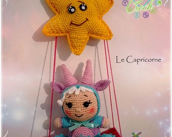 Tutorial, pattern, crochet pattern, amigurumi: astrological sign, Astro Croch' Capricorn