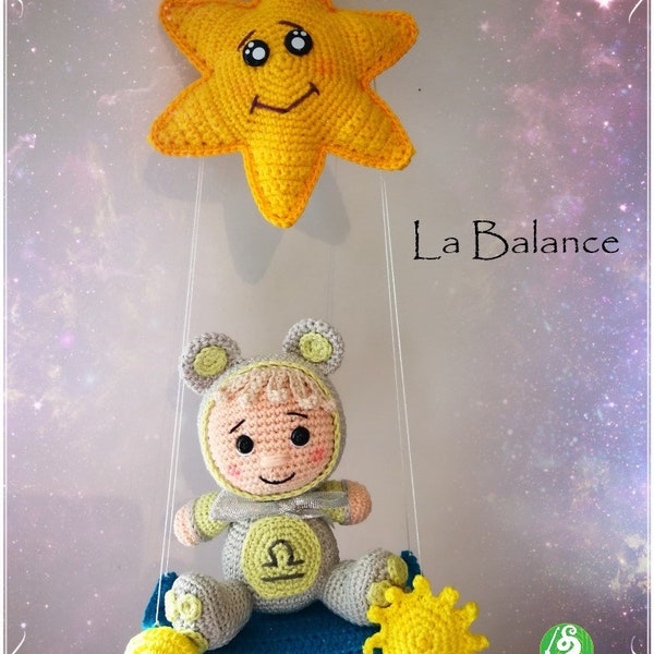 Tutorial, patroon, haakmodel, amigurumi: Astro Croch' La Libra