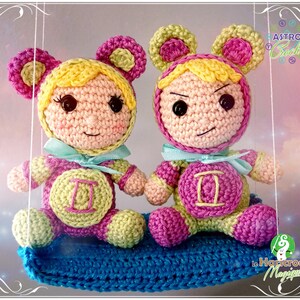 Crochet tutorial, pattern, pattern, amigurumi: Astro Croch Gemini image 2