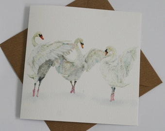 Swan Lake, Greeting Card