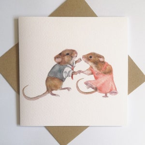 Souris danseuses, carte de voeux