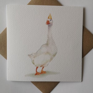 Goose, Birthday card, greeting card