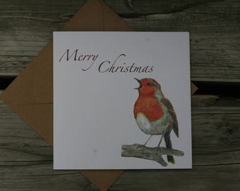 Carte de Noël Robin