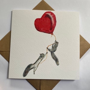 Flying Squirrels, Greeting Card