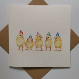 Fête des poussins, carte d'anniversaire